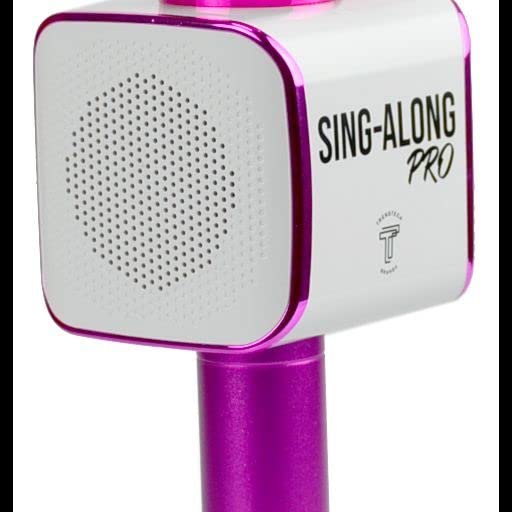 Sing-Along PRO Bluetooth Karaoke Microphone - Wireless Mic for Kids & Adults - Portable Karaoke Mic with Stereo Audio (Pink) - color: Pink