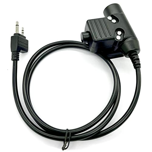 WODASEN Tactical U94 PTT Adapter Push-to-Talk Headset Radio Connector 7.0mm Female Jack to Walkie Talkie for Midland LXT/GXT/XT/X-Talker Series LXT500VP3 LXT600VP3 GXT1000 GXT1000VP4 Civilian Wiring
