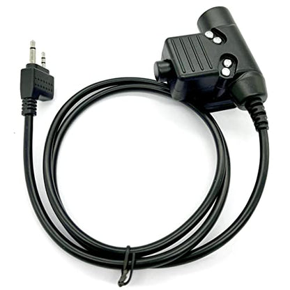WODASEN Tactical U94 PTT Adapter Push-to-Talk Headset Radio Connector 7.0mm Female Jack to Walkie Talkie for Midland LXT/GXT/XT/X-Talker Series LXT500VP3 LXT600VP3 GXT1000 GXT1000VP4 Civilian Wiring