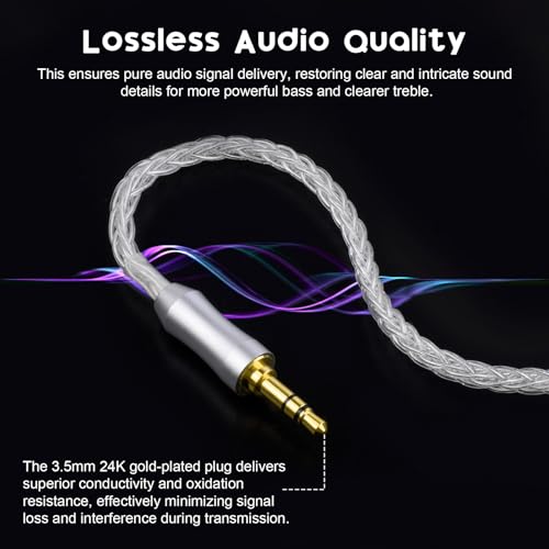 SE215 Cable Compatible with Shure SE215, SE215 Pro, SE315, SE425, SE425 Pro, SE535, SE846, AONIC 3, AONIC 4, AONIC 5 Earphones, MMCX Replacement Cable, 3.77ft