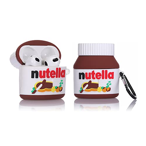 (3Pack+Cleaner Pen) XMBYGY Case for AirPods 3rd Generation Earbuds with Cleaning Pen Kit, Cute Cartoon Skin Design Silicone Charging Case Protective Covers for AirPods 3 (Ree+NUT+GN) - color: REE+NUT+GN