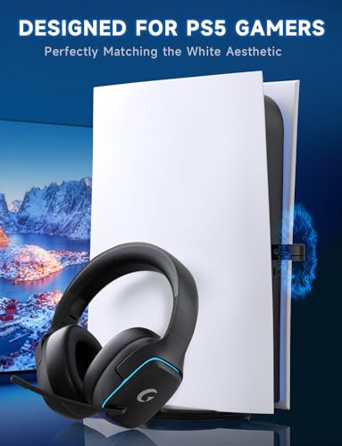 Gvyugke 2.4GHz Wireless Gaming Headsets for PS5, PS4, PC, Switch,MatteBlack | Bluetooth 5.3 Gaming Headphones with Noise Canceling Mic, 7.1 Surround Sound, 70H Battery, Blue Lighting - color: Matte Black