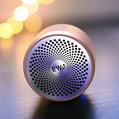 EWA Travel Case Packed, A106 Pro Portable Bluetooth Speaker with Custom Bass Radiator, Brief Design, IP67 Waterproof, Perfect Mini Speaker for Shower, Room, Bike, Car (Rosegold) - color: RoseGold