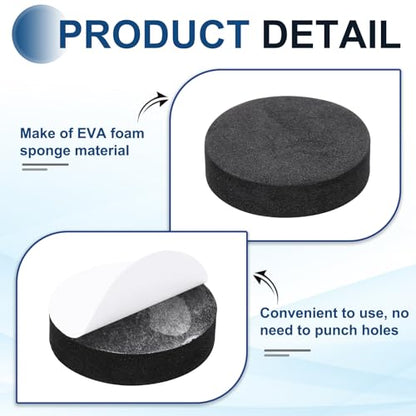 MECCANIXITY 16 Pcs Single Sided Speaker Isolation Feet Pads, 40mmx10mm Non Slip Foam Shock Absorption Base Pad Amplifier Stand Feet Mat for Speaker HiFi Home Theater Sound System, Black - size: 40mmx10mm