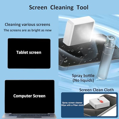 Electronics Cleaning Kit 32 in 1 Multi-Functional Keyboard Cleaning Kit | Phone Cleaning Tool Kit for Cleaning Computer, Keyboard, Earbuds, Laptop, Camera, Lens, Monitor - color: White