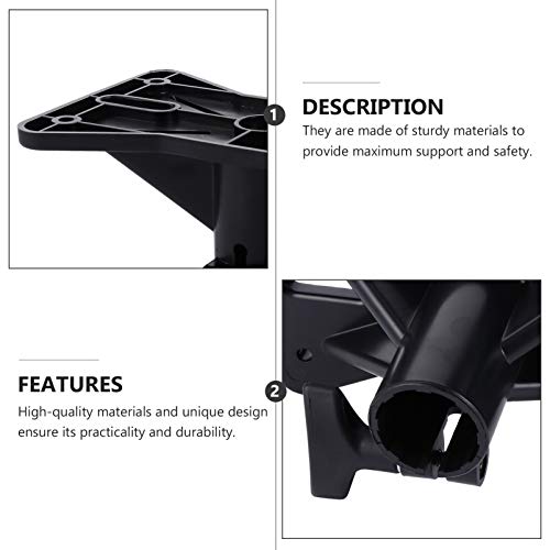 EXCEART 2PCS Speaker Mounting Clamp Bracket, Heavy Duty 50KG Load PA Speaker Adapter for Light Stand/Tripod, 35mm Compatible Pole Mount for Studio, Stage, Home Theater (Black)