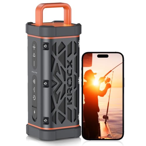 TRAVOR Rugged Magnetic Portable Bluetooth Speaker for Fishing, Beach | All-Aluminum Body Magnetic Mounting for Fishing Boat, 45W Bass Boost for RV Movie Night, 25H Playtime for Camping, Marine Day