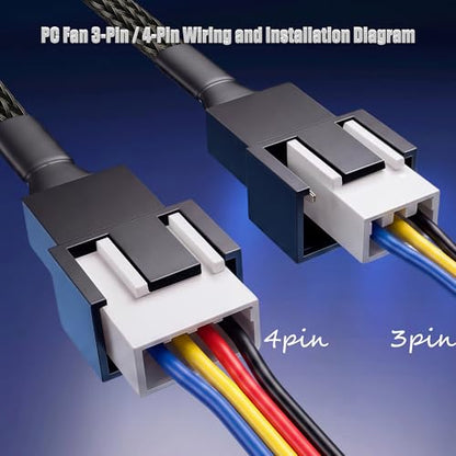 12" PWM Fan Extension Cable, 4-Pin PC Cable (30cm, 4pcs) - size: 12"（30cm）4pcs