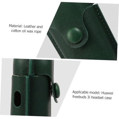 Generic Waterproof Earphone Holder Case for Earbuds 3i, Portable Headset Storage Bag with Scratch-Proof Cover, Anti-Lost Dustproof Protection for Travel and Camping, Dark Green