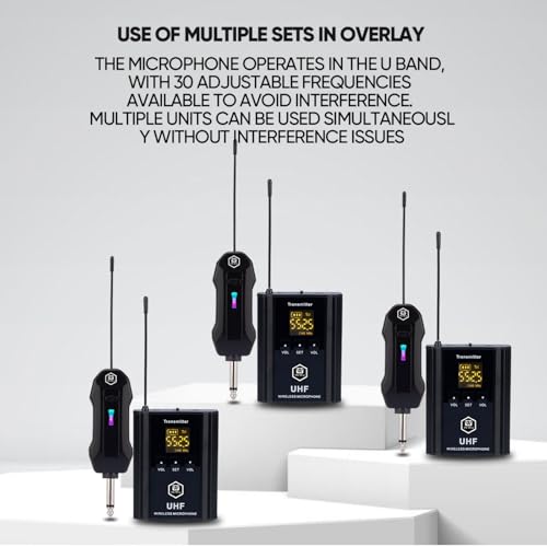 W IN-MIX UHF Wireless Microphone System – 1-Pack with Headset & Lavalier Mics, 100ft Range, 30 Selectable Channels for Karaoke, Church, Teaching & Presentations - style: 1 Pack