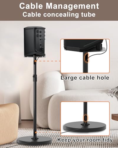 Upgraded Speaker Stand for Bose S1 Pro Plus Stand, for Bose S1 Pro Stands, Height Adjustable Speakers Stands, 45" to 54", Holds up to 20LBS, with Screws