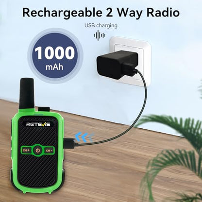 Retevis RT15 Walkie Talkies 3 Pack, Birthday Gift, Outdoor Adventure Kit | Durable, Lightweight, VOX, Key Lock, Mini Walkie Talkies for Adults, School Family Outdoor Travel Camping Hiking - color: Red Yellow Green