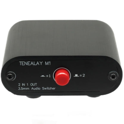 M1 2 in 1 Out 3.5mm Stereo Audio Switch aux switcher Speaker selector Splitter Box