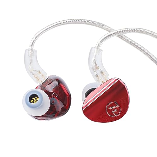 Linsoul 7HZ SONUS 1DD+1BA Dual Driver in Ear Monitor HiFi Wired Earbuds IEM - color: Red