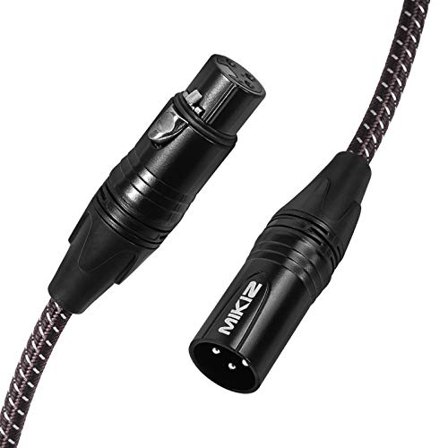 XLR Cables Braided 6ft 2 Pack - Premium Short Anti-tangling XLR Patch Cables Male to Female for Microphone DJ | Premium 3 Pin XLR Male to Female Short Anti-tangling XLR Patch Cables Male to Female for Microphone DJ - size: 2-Pack 6ft
