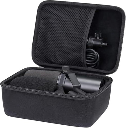 Aenllosi Hard Case for Shure SM7B/MV7/SM7dB Vocal Dynamic Microphone, Black | EVA case construction, Water-resistant design, Impact-resistant design, Case only - size: Shure SM7B/MV7