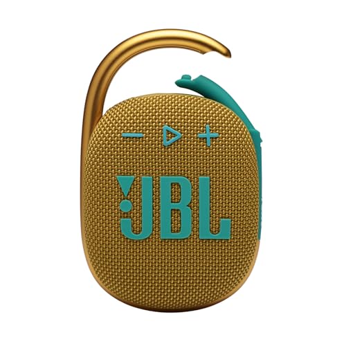 JBL Clip 4, Yellow - Portable Bluetooth 5.1 Speaker - Up to 10 Hours of Play - Waterproof & Dust Resistant - Includes Noise & Echo-Canceling Speakerphone - color: Yellow