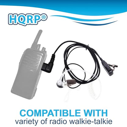 HQRP 2-Pin Hands Free with Earpiece and Push-to-Talk Microphone Compatible with Motorola Radio Devices DTR Series: DTR550 DTR 550, DTR650 DTR 650, DTR410, DTR 410 Plus HQRP Sun Meter