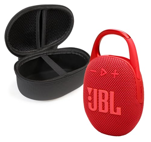 JBL Clip 5 Bluetooth Speaker and divvi! Protective Case - Red - color: Red