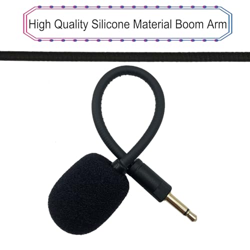 3.5mm Replacement Mic for Razer Kaira Pro Wireless Gaming Headset | Detachable Game Microphone Boom, Clear Crystal Sound Noise, with Windscreen, Black