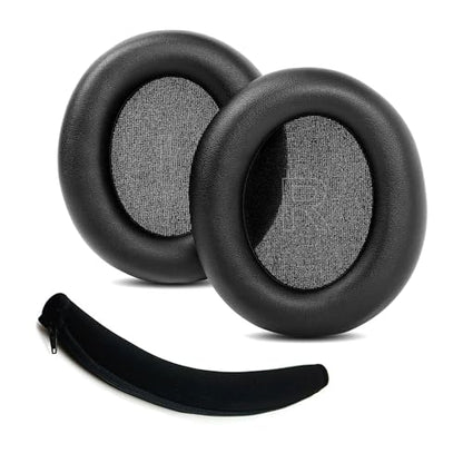 Earpads and Headband Replacement Compatible with Anker Soundcore Life Q30 / Q35 Bluetooth Headphones Ear Pads with Softer Protein Leather/Memory Foam