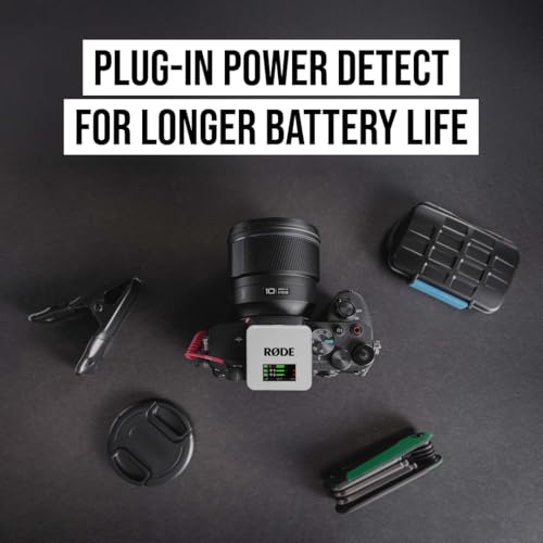 RØDE Wireless GO (Gen 3) – Compact Wireless Mic – Pristine Audio, 32-bit Float Recording, Automatic Level Control, for Phones, Cameras and Computers (White) | 32-bit Float Recording, Automatic Level Control, for Phones, Cameras and Computers (White) - col