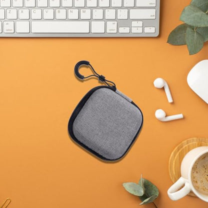 HEMOTON Portable Earbud Case with Zipper Design for Earphones and Small Items, Lightweight Oxford Cloth and Eva Material Travel Organizer Bag Suitable for Office and Travel Use