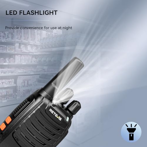 Retevis H777 Walkie Talkies for Adults with Clear Audio, Flashlight USB C | Rechargeable Portable FRS-Two Way Radio 10 Pack for School Event Planning, Emergency Alarm, Short Antenna, Compact to Carry - style: Without Screen