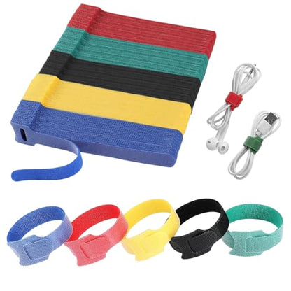 200PCS 6 Inch Cable Ties Reusable Fastener Straps Multi-Purpose Wire Ties Self-Gripping Cord Organizer Cord Wraps Adjustable Hook&Loop Cable Straps for Home,Office and Data Centers Cables Management - style: Style 2
