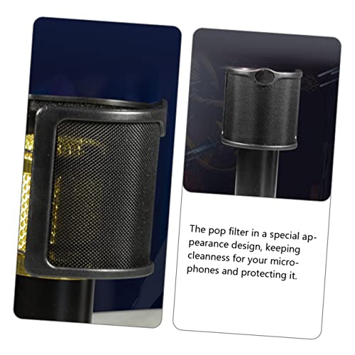 Metal Mesh Pop Filter for Microphone, Black Wind Screen
