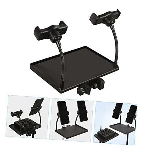 IMIKEYA Mic Sound Card Tray for Microphone Stand Clamp-on Accessory for Singing Easy to Install