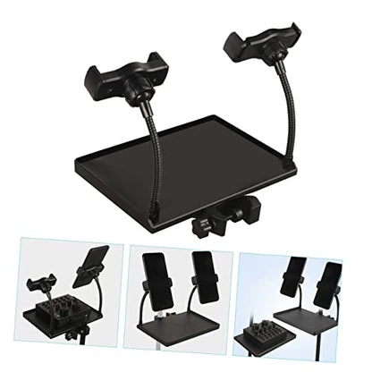 IMIKEYA Mic Sound Card Tray for Microphone Stand Clamp-on Accessory for Singing Easy to Install