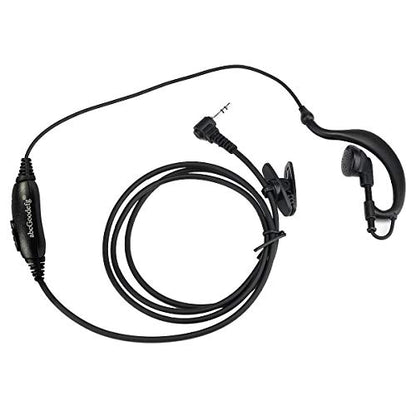 1 Pin 2.5MM Walkie Talkie Earpiece with Mic, G Shape Ear Piece for Police Radios Law Enforcement Compatible with Motorola MH230R MH230TPR MR350R MS350R (20 Pack) - color: 20 PACK