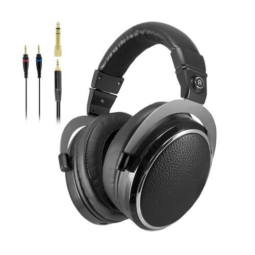 Yo-Tronics YTH-880 Wired Over-Ear Headphones, Hi-Res Studio Monitor, 50mm Driver 3.5/6.3mm Wired Audio Jack with 9.8ft Cable for Electronic Drum Stereo Deep Bass Keyboard Guitar, Black - color: YTH-880 EDM