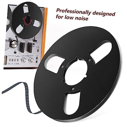Happyyami 3Holes Empty Aluminum Alloy Tape Reel for Recorder Open Reel Accessory for to Tape Player Low Noise High Output Enhanced Sound Quality
