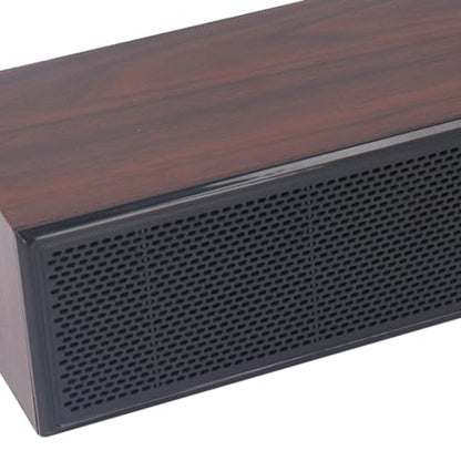 ANGGREK Desktop Computer Soundbar, Computer Speakers HiFi Stereo AUX in Wired Plug and Play Volume Control Wooden Low Noise for Laptop