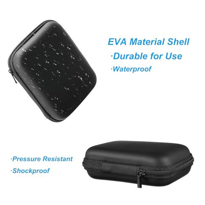 PATIKIL 5.91x4.72 Electronic Organizer Case, 1Pcs EVA Hard Waterproof Rectangle Travel Carrying Case with Zipper for Digital Multimeter, Camera, Charger Cord, Earphone, Black - size: 5.91x4.72"