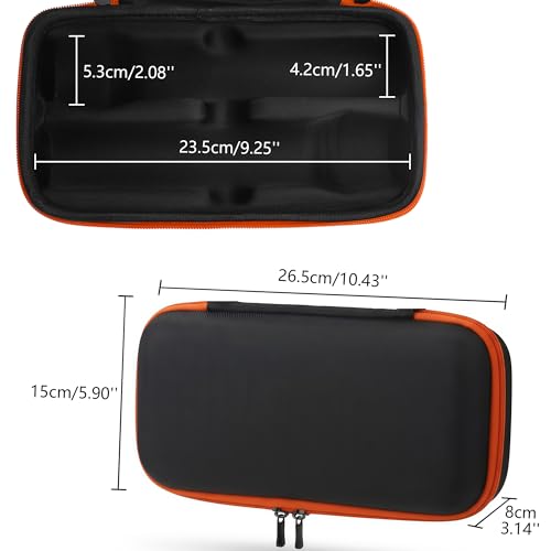 Musiin Microphone Carrying Case, Wireless Dual Microphone Case, Portable Handheld Mic Bag Fits Receiver, Adapter and AA Batteries for Travel, Shows or Karaoke