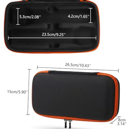Musiin Microphone Carrying Case, Wireless Dual Microphone Case, Portable Handheld Mic Bag Fits Receiver, Adapter and AA Batteries for Travel, Shows or Karaoke