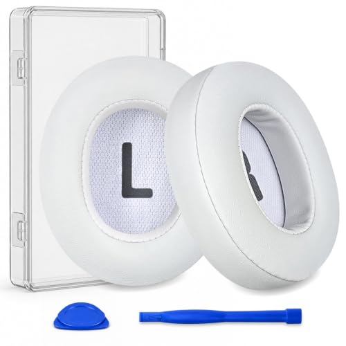 Replacement Ear Pads for JBL Tune 700BT, 710BT, 720BT, Tune 750BTNC, 760NC, 770NC Wireless Over-Ear Headphones, Ear Cushions, Ear Cups Cover Repair Parts (White) - color: White