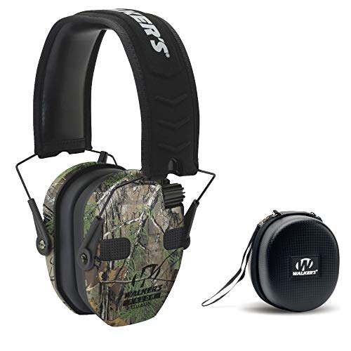 Walker's Razor Slim Electronic Earmuffs | Protective Case - color: Realtree Xtra Camo
