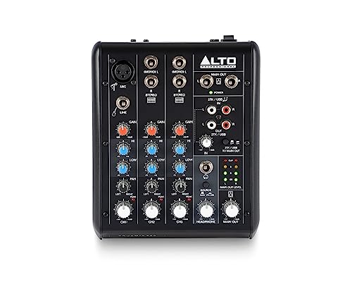 ALTO TrueMix 500 Audio Mixer with USB Interface | XLR Mic Input for Podcasting, Streaming, and Recording on Mac and Windows - size: 5 Channel, style: TrueMix 500