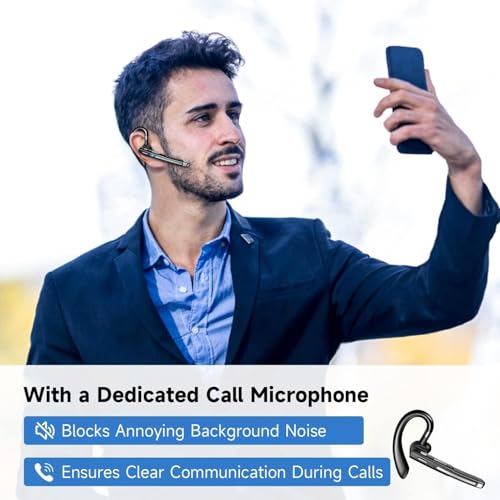 Boytond Bluetooth Headset V6.1,100Hrs Talk Time Wireless Earpiece