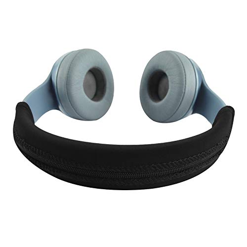 Geekria Headband Cover for Beats Solo 3/4/2, Zippered Neoprene, Black | Tool-Free DIY Installation, Fits 1MORE SonoFlow Pro HQ51, Washable Sweat-Resistant
