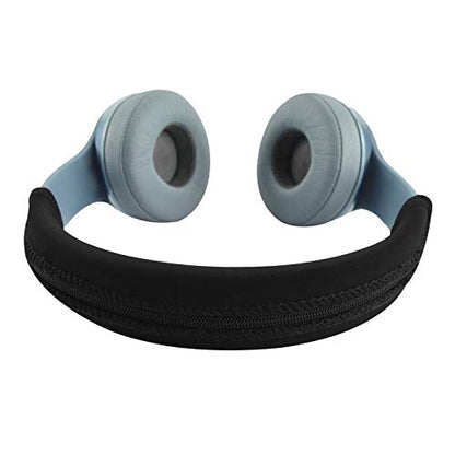 Geekria Headband Cover for Beats Solo 3/4/2, Zippered Neoprene, Black | Tool-Free DIY Installation, Fits 1MORE SonoFlow Pro HQ51, Washable Sweat-Resistant