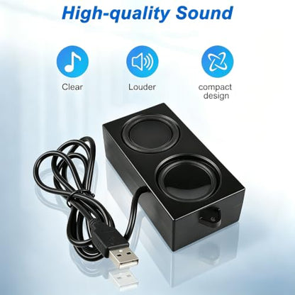 USB Computer Speaker, 4Ohm 5W Woofer, for Arduino, PC, Laptop | Loudspeaker with Plug and Play Desktop, and Game Console Diy