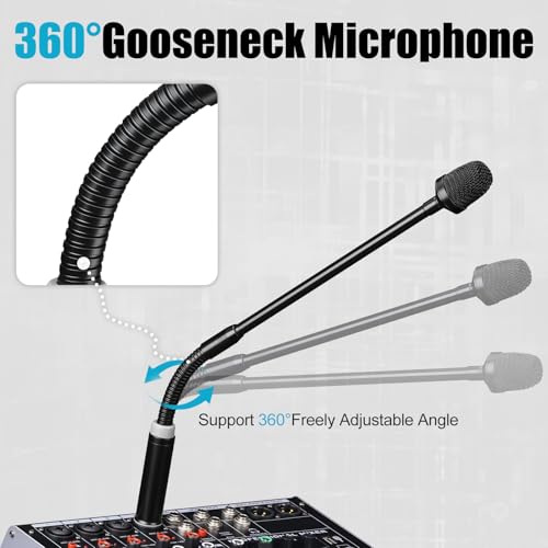Dynamic Gooseneck Microphone, Professional XLR Wired Dynamic Microphone With 360-Degree Rotation And Flexibility. DJ Microphone Suitable For Audio Mixing Consoles, Ktv Bars, And Public Address Systems