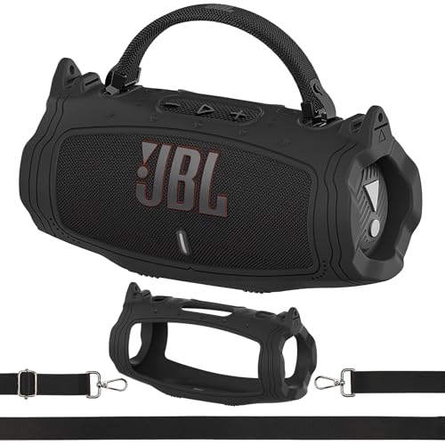 Silicone Cover Case for JBL Charge 6 Portable Bluetooth Speaker - color: Black
