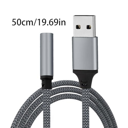 USB to Jack Audio Adapter 3.5mm Audio Adapter Jack Stereo Converter | Audio Jack External Stereo Sound Card Built-In Decoding Chip for Headphone Headset PC Laptop Desktop - size: 50cm