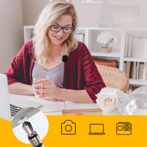 BESPORTBLE 3Pcs Lavalier Microphones for Laptop and Desktop Professional Clip Mic for Streaming Recording and Video Chat Easy to Use Compact Design